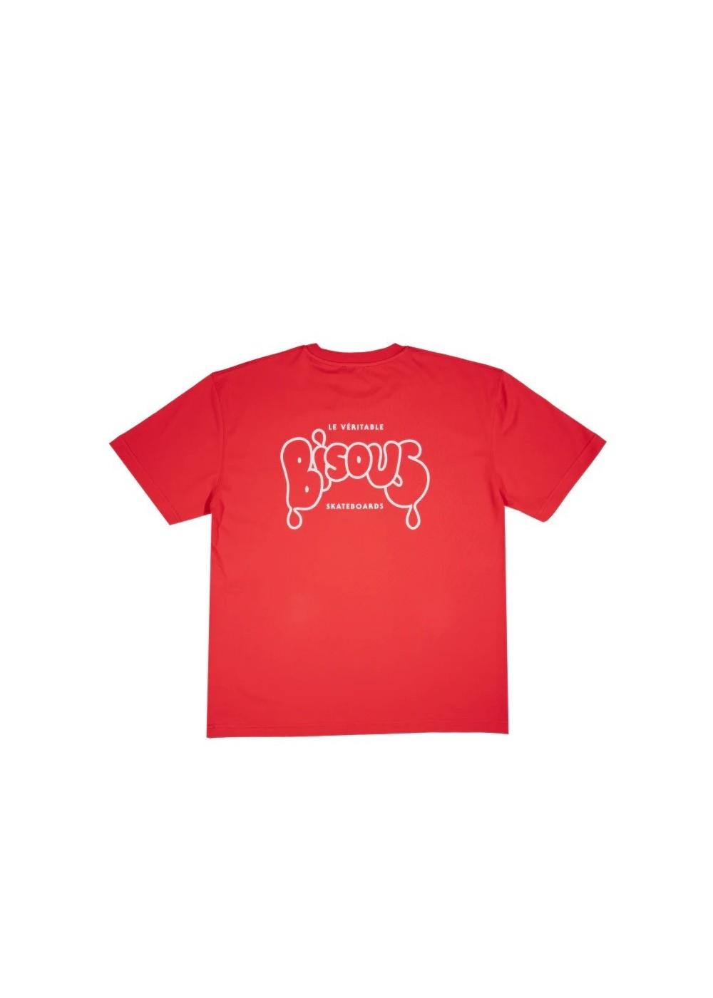 Bisous Skateboard TEE SHIRT BISOUS VERITABLE RED  BVERITABLERED chez West Gallery Dieppe
