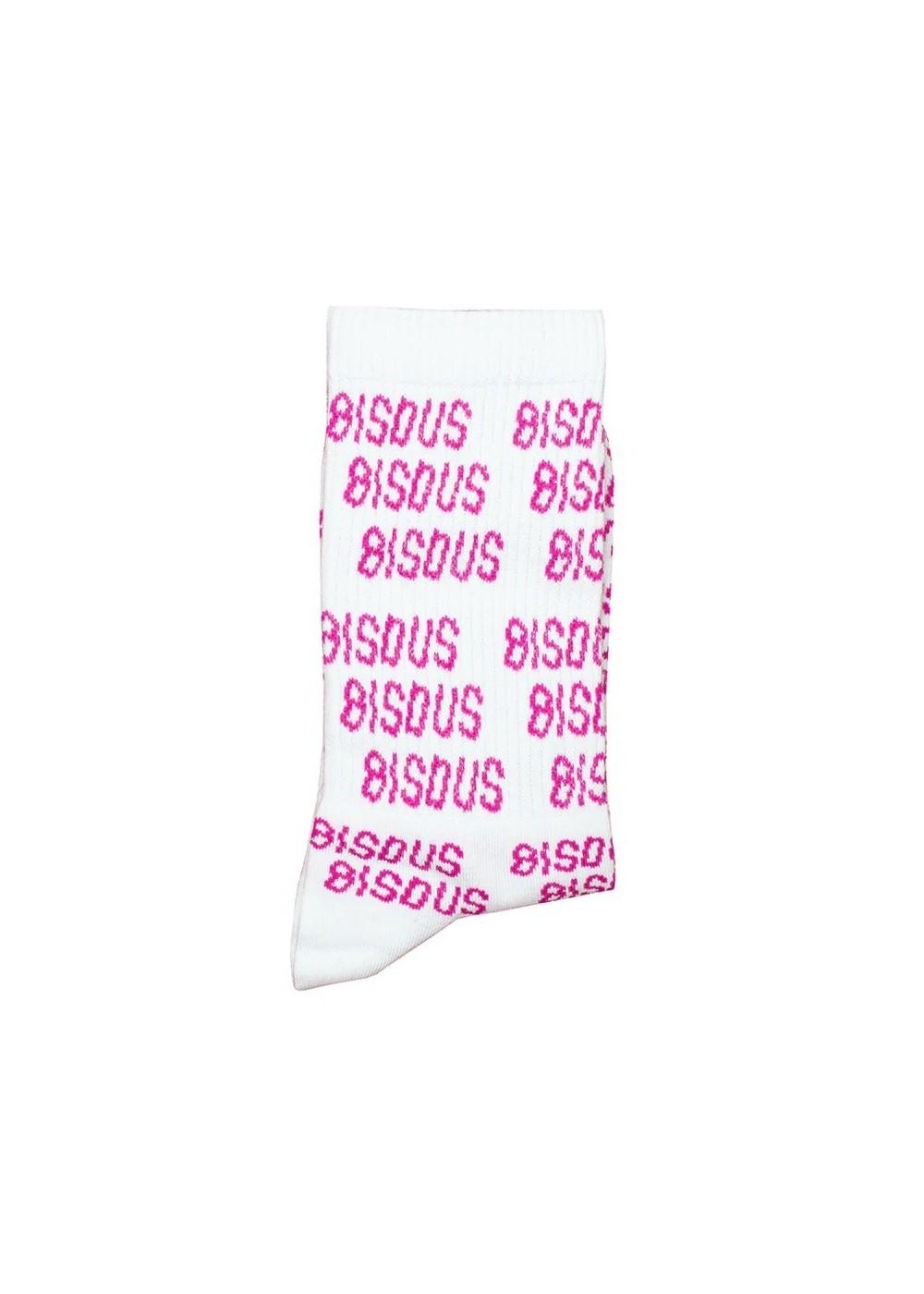 Bisous Skateboard CHAUSSETTES BISOUS SOCKS ALL OVER WHITE/PINK  BSOCKSALLOVERBISOUS chez West Gallery Dieppe