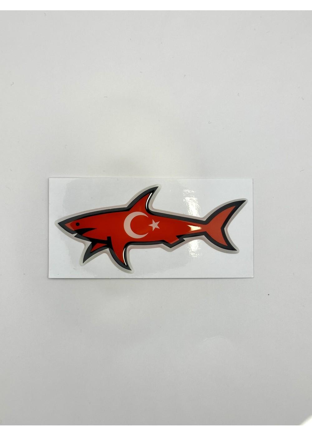 Stickers Shark STICKER SHARK TURQUIE  SHARKTURQUIE chez West Gallery Dieppe