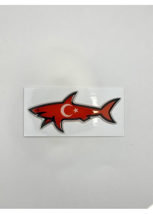 Stickers Shark STICKER SHARK TURQUIE  SHARKTURQUIE chez West Gallery Dieppe