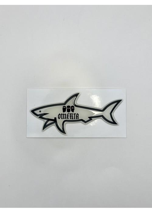 Stickers Shark STICKER SHARK OMERTA BLANC SHARKOMERTABLANC chez West Gallery Dieppe
