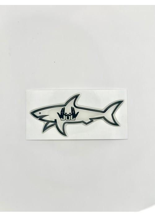 Stickers Shark STICKER SHARK SIGNE JUL BLANC SHARKSIGNEJULBLANC chez West Gallery Dieppe