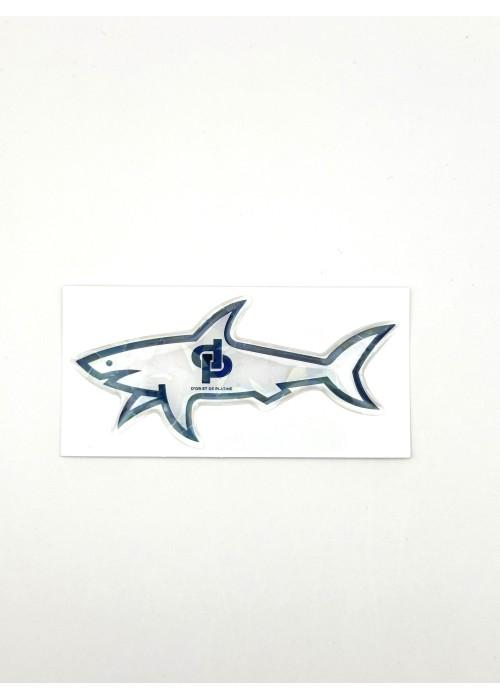 Stickers Shark STICKER SHARK LOGO D'OR ET DE PLATINE  SHARKLOGODORETDEPLATINE chez West Gallery Dieppe