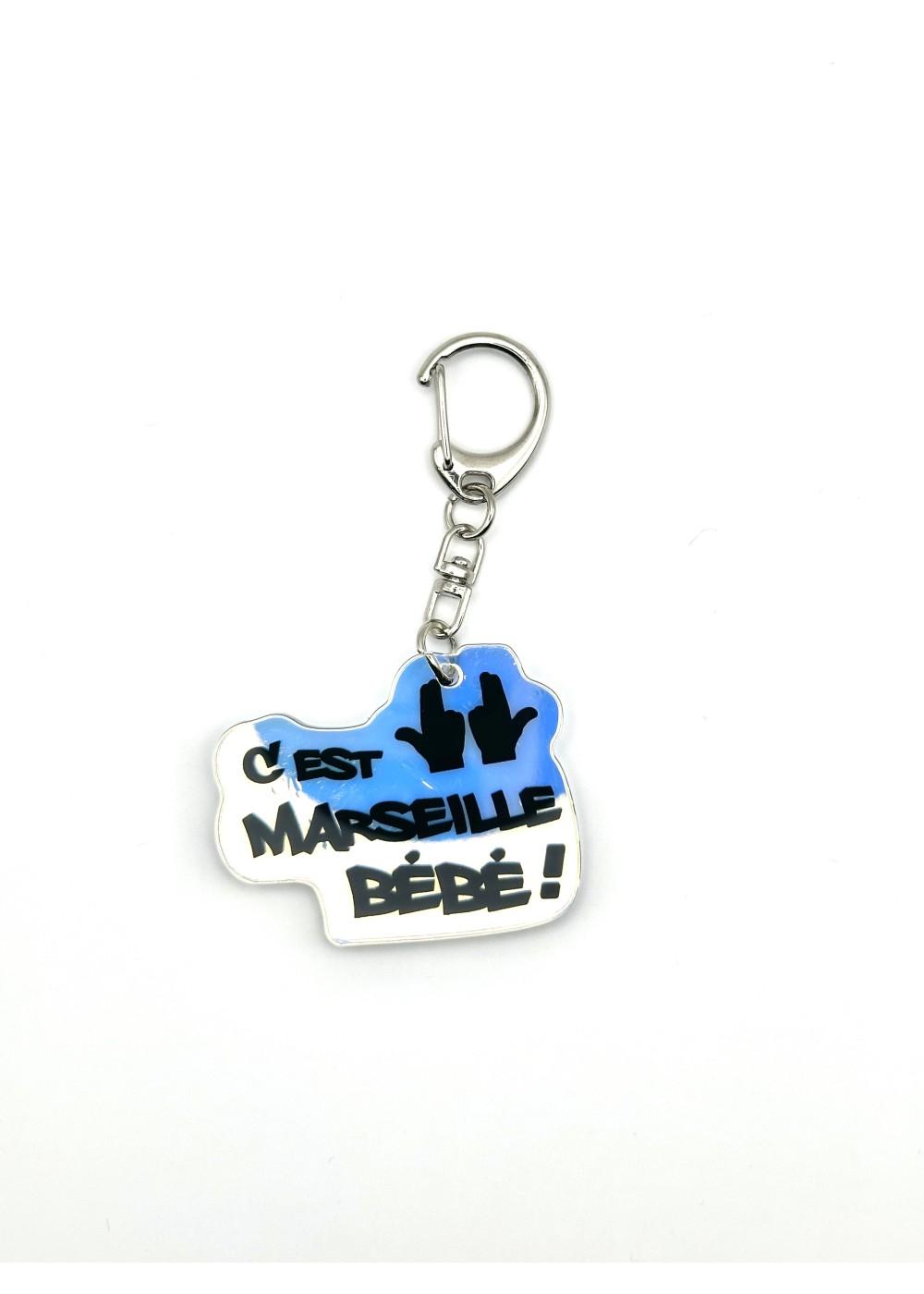 Graph' Keyz PORTE-CLÉS C'EST MARSEILLE BÉBÉ PLEXI  PLEXICESTMARSEILLEBEBE chez West Gallery Dieppe