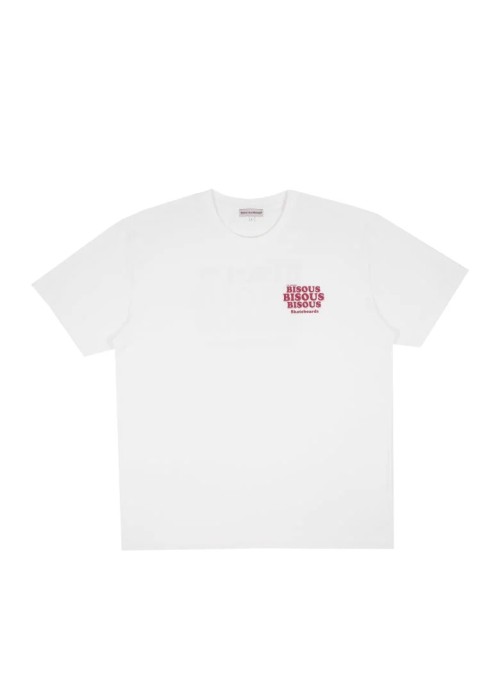 Bisous Skateboard TEE SHIRT BISOUS GREASE WHITE  BBISOUSGREASEWHITE chez West Gallery Dieppe