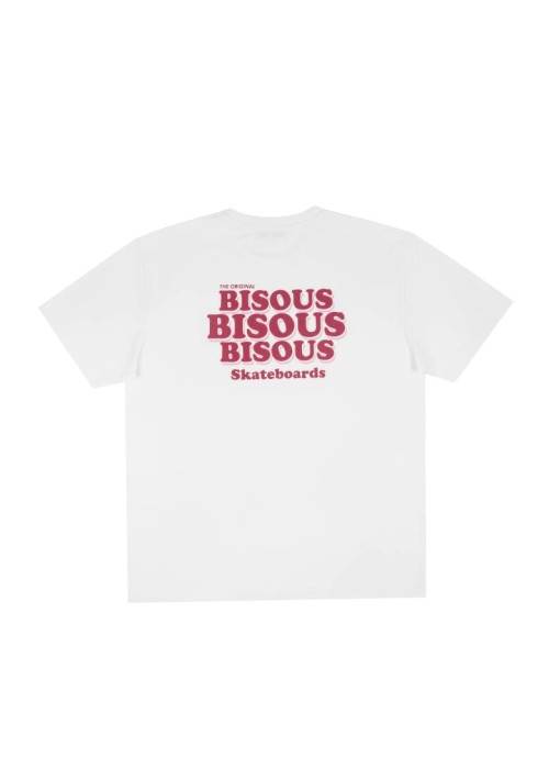 Bisous Skateboard TEE SHIRT BISOUS GREASE WHITE  BBISOUSGREASEWHITE chez West Gallery Dieppe