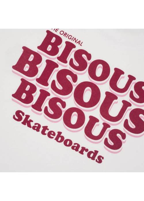 Bisous Skateboard TEE SHIRT BISOUS GREASE WHITE  BBISOUSGREASEWHITE chez West Gallery Dieppe