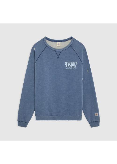 Sweet Pants SWEAT COL ROND SWEET PANTS INDIGO CREW USED  SPINDIGOCREW chez West Gallery Dieppe