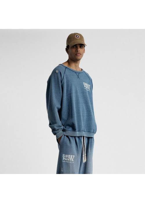 Sweet Pants SWEAT COL ROND SWEET PANTS INDIGO CREW USED  SPINDIGOCREW chez West Gallery Dieppe