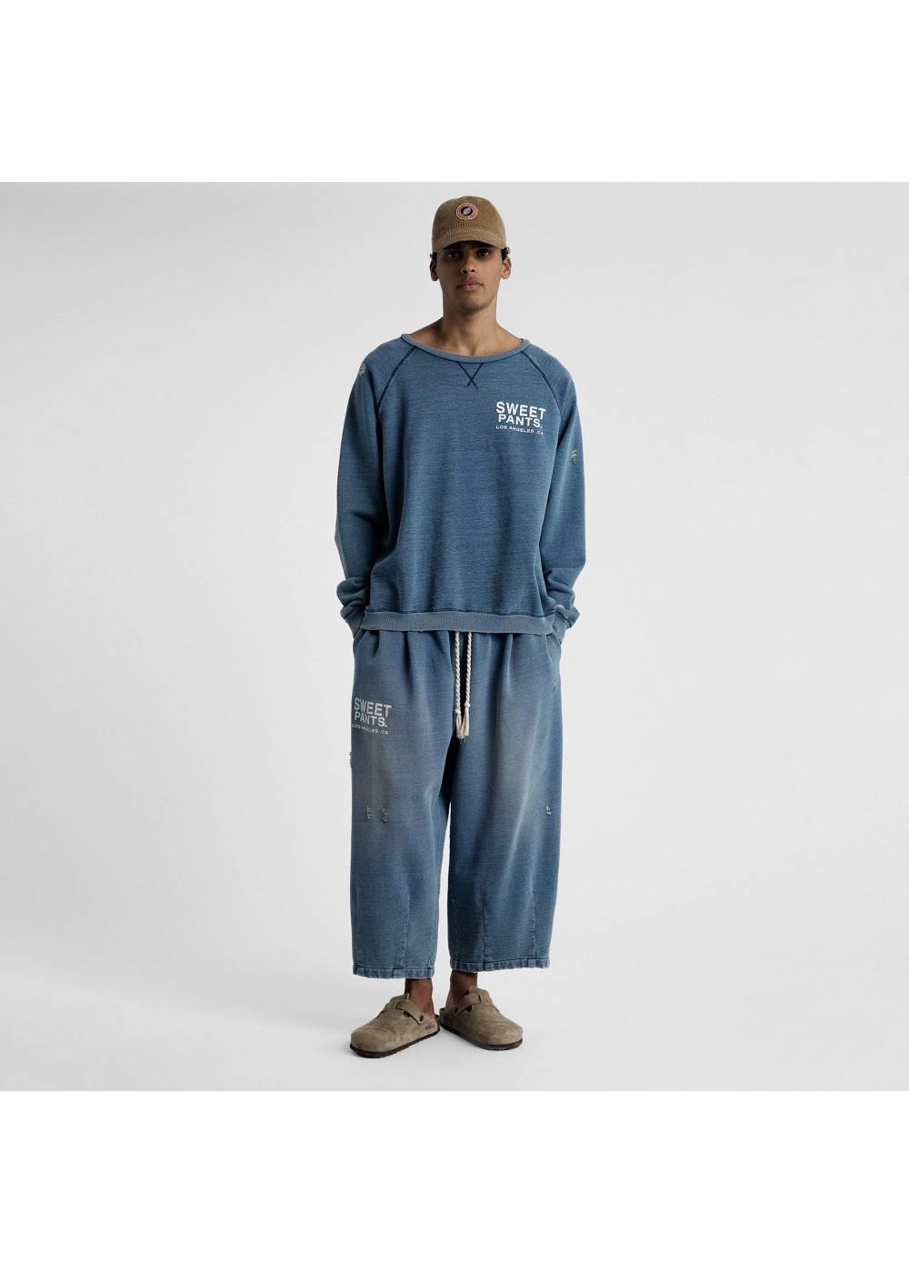 Sweet Pants SWEAT COL ROND SWEET PANTS INDIGO CREW USED  SPINDIGOCREW chez West Gallery Dieppe