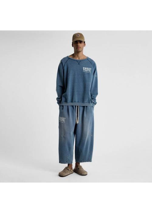 Sweet Pants SWEAT COL ROND SWEET PANTS INDIGO CREW USED  SPINDIGOCREW chez West Gallery Dieppe