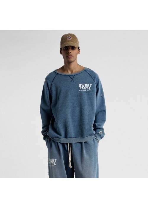 Sweet Pants SWEAT COL ROND SWEET PANTS INDIGO CREW USED  SPINDIGOCREW chez West Gallery Dieppe