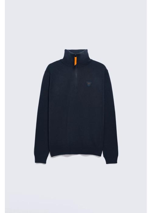 Gertrude PULL COL MONTANT ZIPPÉ LEWIS PATCH GLEWISPATCH chez West Gallery Dieppe