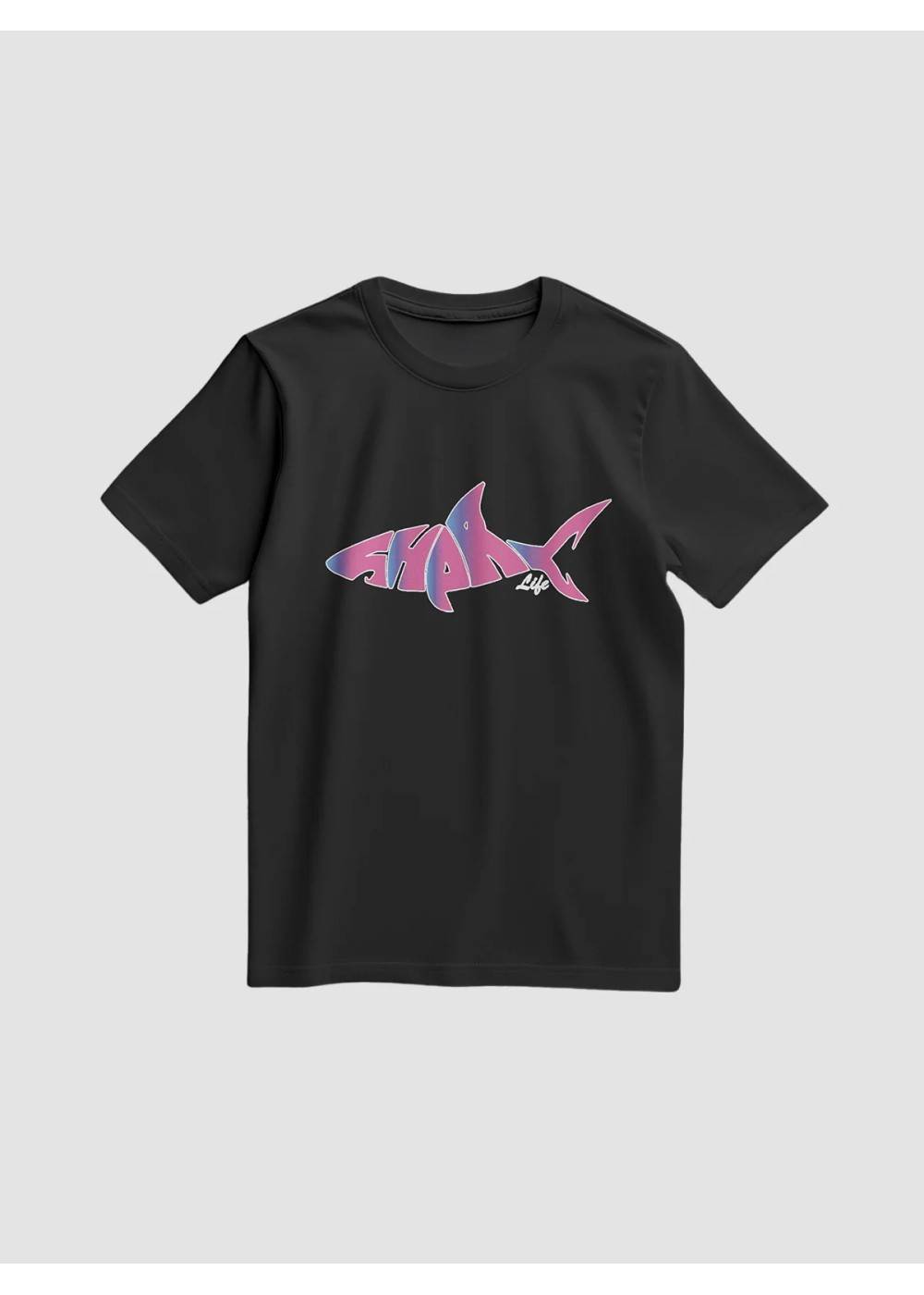 SHARK LIFE TEE SHIRT SHARK LIFE CLASSIC BLACK ROSE TEESHARKBLACKROSE chez West Gallery Dieppe