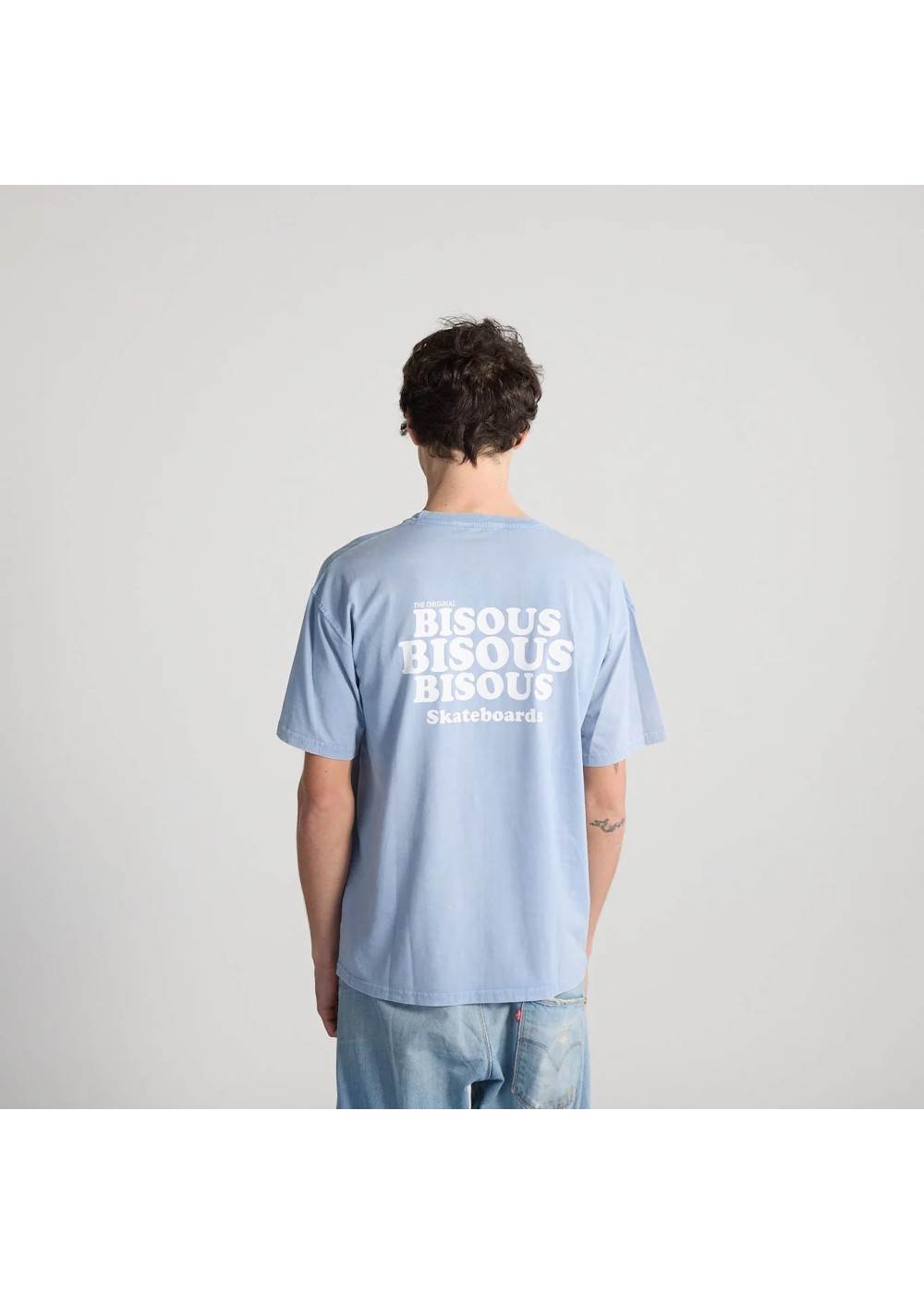 Bisous&nbsp;Skateboard TEE SHIRT BISOUS GREASE LIGHT BLUE BBISOUSGREASELIGHTBL chez West Gallery Dieppe