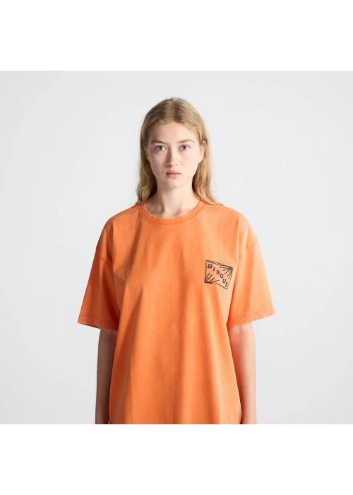 Bisous&nbsp;Skateboard TEE SHIRT BISOUS FLYER WASHED ORANGE BBISOUSFLYERWASHED chez West Gallery Dieppe