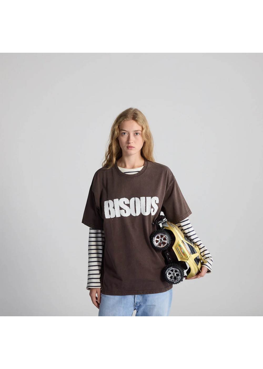 Bisous&nbsp;Skateboard TEE SHIRT BISOUS POCHOIR WASHED BBISOUSPOCHOIRWASHED chez West Gallery Dieppe