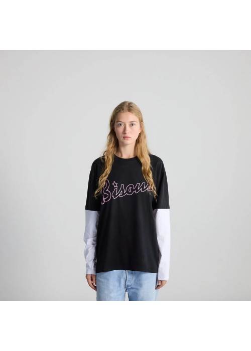 Bisous&nbsp;Skateboard TEE SHIRT BISOUS MANCHES LONGUES LS LOUNGE BLACK BBISOUSLSLOUNGE chez West Gallery Dieppe