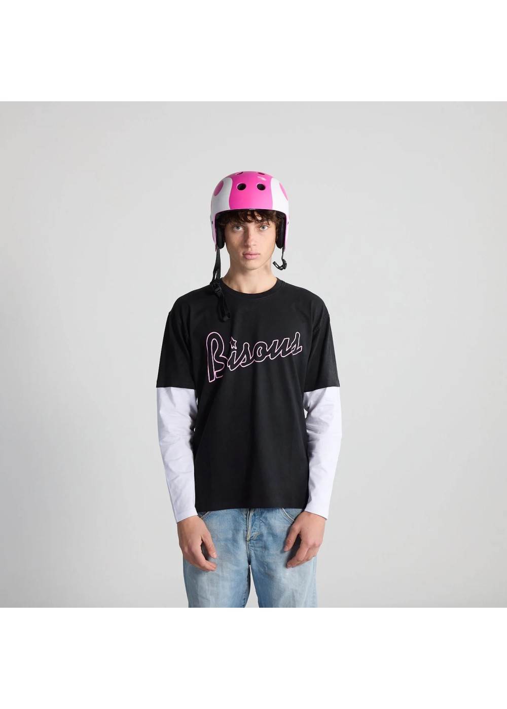 Bisous&nbsp;Skateboard TEE SHIRT BISOUS MANCHES LONGUES LS LOUNGE BLACK BBISOUSLSLOUNGE chez West Gallery Dieppe