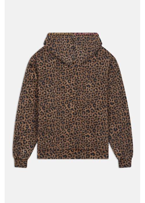 ELEVEN PARIS SWEAT ZIP À CAPUCHE ELEVEN PARIS MOON LÉOPARD EPMOONLEO chez West Gallery Dieppe