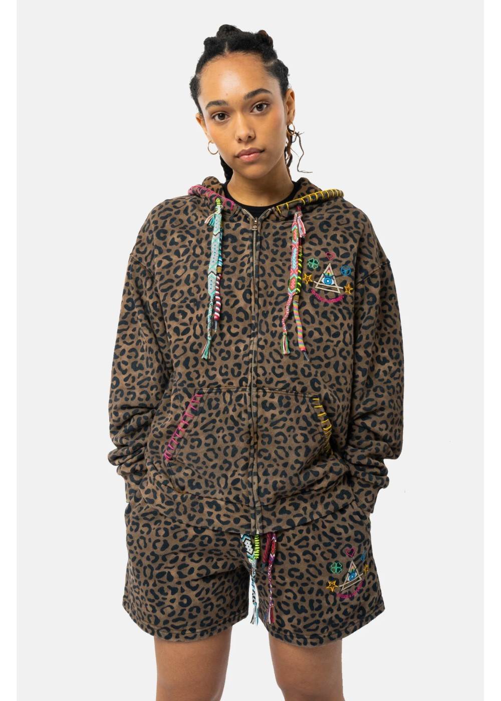 ELEVEN PARIS SWEAT ZIP À CAPUCHE ELEVEN PARIS MOON LÉOPARD EPMOONLEO chez West Gallery Dieppe