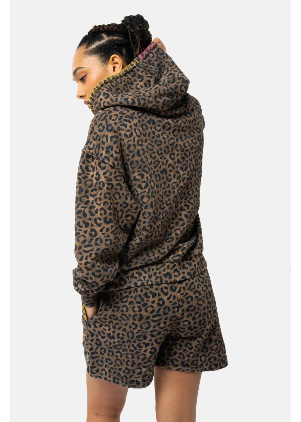 ELEVEN PARIS SWEAT ZIP À CAPUCHE ELEVEN PARIS MOON LÉOPARD EPMOONLEO chez West Gallery Dieppe