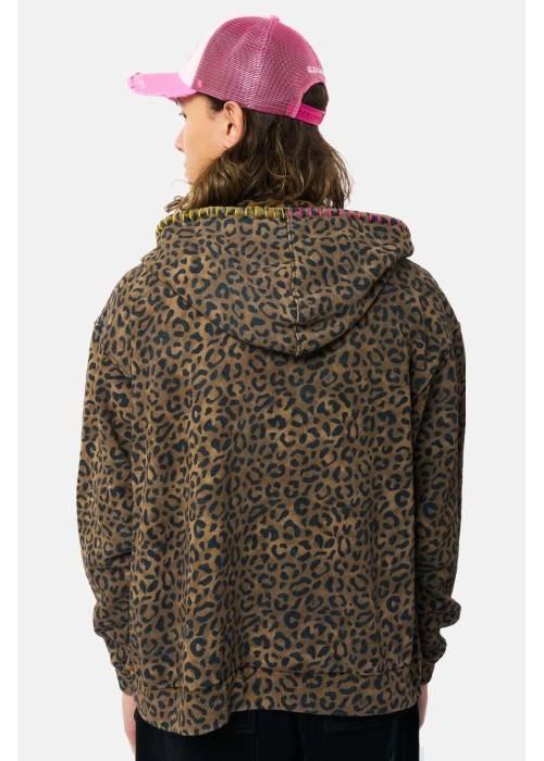 ELEVEN PARIS SWEAT ZIP À CAPUCHE ELEVEN PARIS MOON LÉOPARD EPMOONLEO chez West Gallery Dieppe