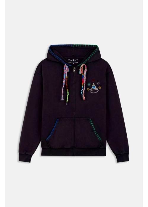 ELEVEN PARIS SWEAT ZIP À CAPUCHE ELEVEN PARIS MOON EPMOONSWEAT chez West Gallery Dieppe