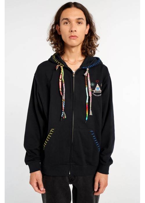 ELEVEN PARIS SWEAT ZIP À CAPUCHE ELEVEN PARIS MOON EPMOONSWEAT chez West Gallery Dieppe