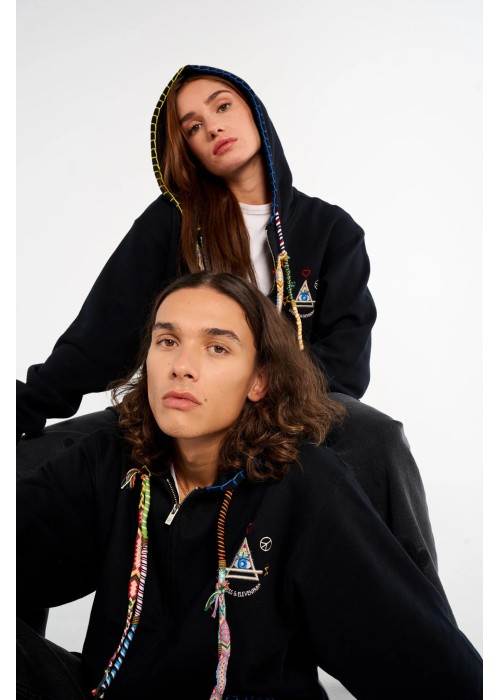 ELEVEN PARIS SWEAT ZIP À CAPUCHE ELEVEN PARIS MOON EPMOONSWEAT chez West Gallery Dieppe