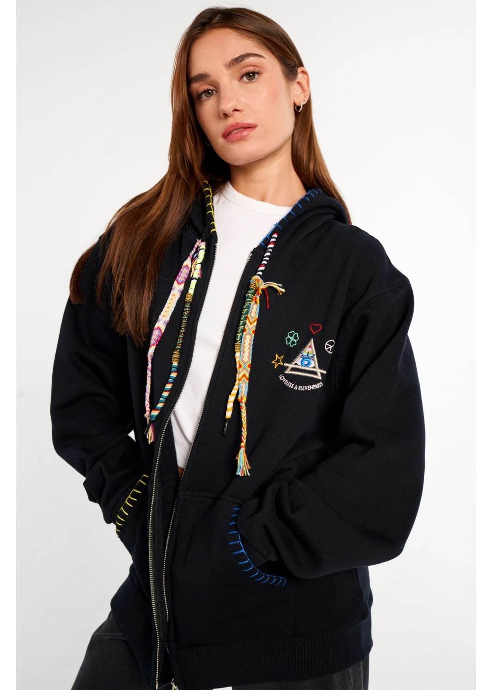 ELEVEN PARIS SWEAT ZIP À CAPUCHE ELEVEN PARIS MOON EPMOONSWEAT chez West Gallery Dieppe